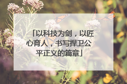 以科技为剑，以匠心育人，书写捍卫公平正义的篇章