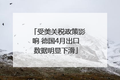 受美关税政策影响 德国4月出口数据明显下滑