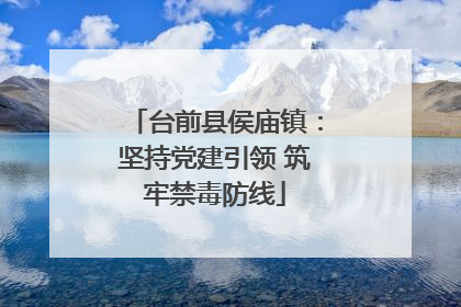台前县侯庙镇：坚持党建引领 筑牢禁毒防线