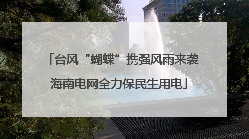 台风“蝴蝶”携强风雨来袭 海南电网全力保民生用电