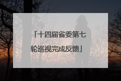 十四届省委第七轮巡视完成反馈