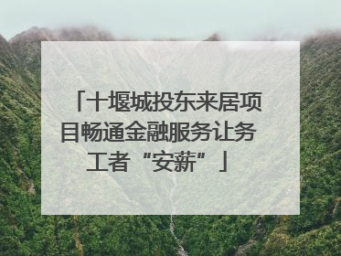 十堰城投东来居项目畅通金融服务让务工者“安薪”