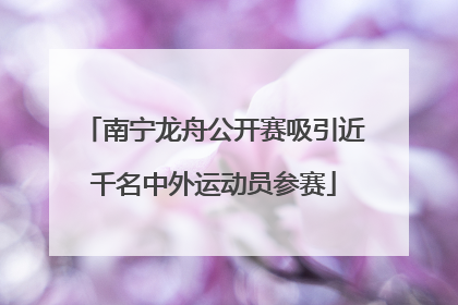 南宁龙舟公开赛吸引近千名中外运动员参赛