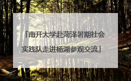 南开大学赴菏泽暑期社会实践队走进杨湖参观交流