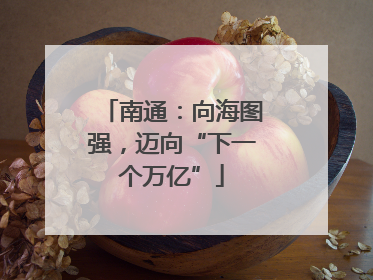 南通：向海图强，迈向“下一个万亿”