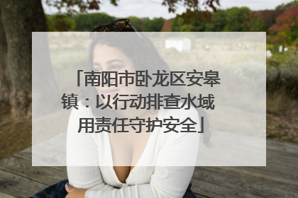 南阳市卧龙区安皋镇：以行动排查水域 用责任守护安全