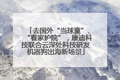去国外“当球童”、“看家护院”，康迪科技联合云深处科技研发机器狗出海新场景