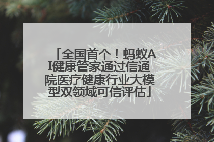 全国首个！蚂蚁AI健康管家通过信通院医疗健康行业大模型双领域可信评估