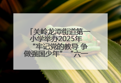 关岭龙潭街道第一小学举办2025年“牢记党的教导 争做强国少年”“六一”文艺汇演活动