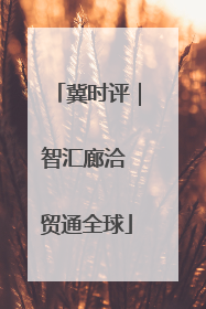 冀时评｜智汇廊洽 贸通全球