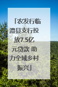 农发行临澧县支行投放7.5亿元贷款 助力全域乡村振兴