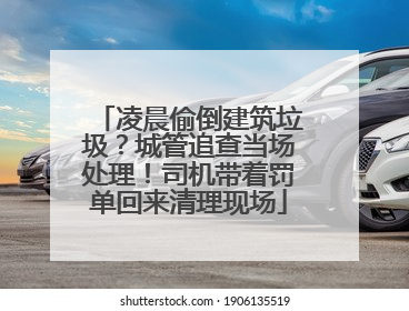 凌晨偷倒建筑垃圾？城管追查当场处理！司机带着罚单回来清理现场