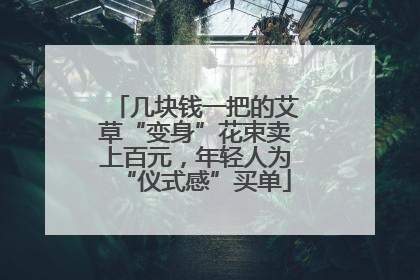 几块钱一把的艾草“变身”花束卖上百元，年轻人为“仪式感”买单
