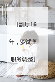 副厅16年，罗试坚职务调整