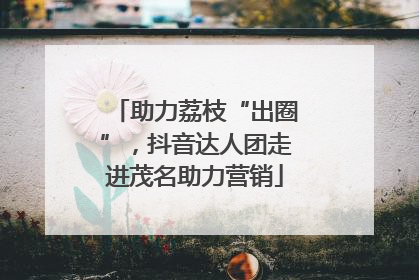 助力荔枝“出圈”，抖音达人团走进茂名助力营销