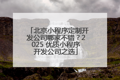 北京小程序定制开发公司哪家不错？2025 优质小程序开发公司之选