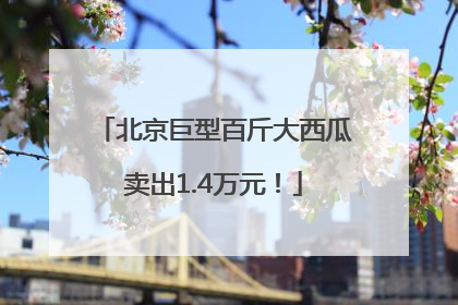 北京巨型百斤大西瓜卖出1.4万元！