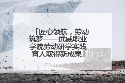 匠心领航，劳动筑梦——武威职业学院劳动研学实践育人取得新成果