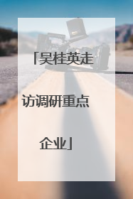 吴桂英走访调研重点企业