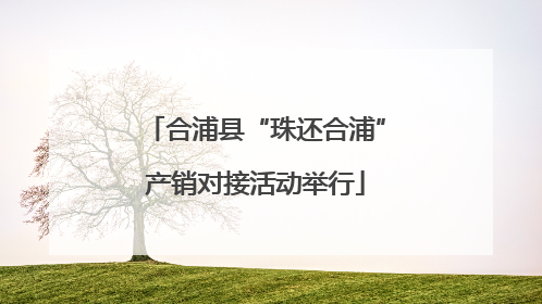 合浦县“珠还合浦”产销对接活动举行