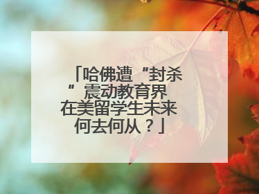 哈佛遭“封杀”震动教育界 在美留学生未来何去何从？