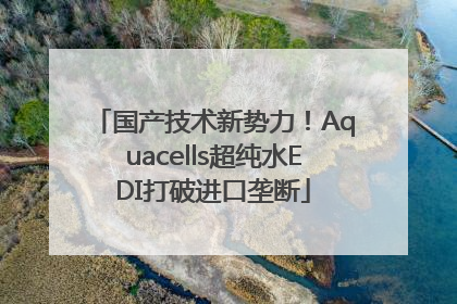 国产技术新势力！Aquacells超纯水EDI打破进口垄断