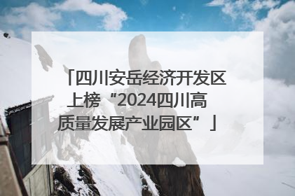 四川安岳经济开发区上榜“2024四川高质量发展产业园区”
