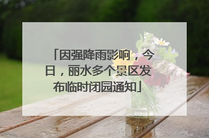 因强降雨影响，今日，丽水多个景区发布临时闭园通知