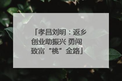 孝昌刘明：返乡创业助振兴 勇闯致富“桃”金路