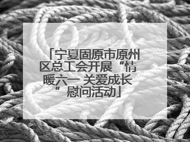 宁夏固原市原州区总工会开展“情暖六一 关爱成长”慰问活动