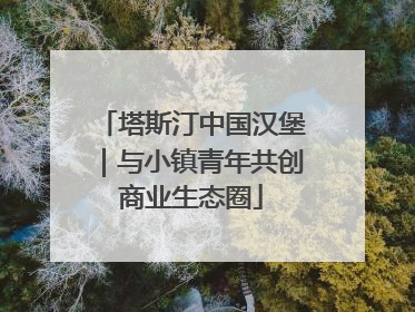 塔斯汀中国汉堡｜与小镇青年共创商业生态圈