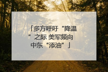 多方呼吁“降温”之际 美军频向中东“添油”