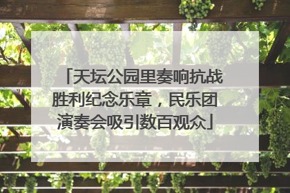 天坛公园里奏响抗战胜利纪念乐章，民乐团演奏会吸引数百观众