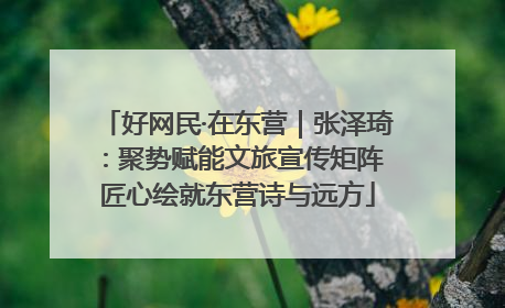 好网民·在东营｜张泽琦：聚势赋能文旅宣传矩阵 匠心绘就东营诗与远方