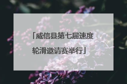 威信县第七届速度轮滑邀请赛举行