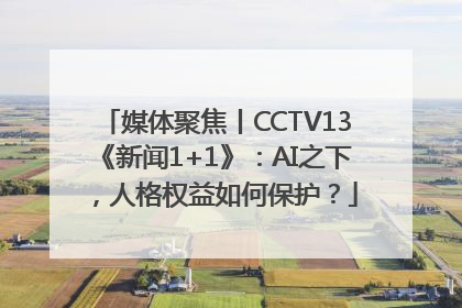 媒体聚焦丨CCTV13《新闻1+1》：AI之下，人格权益如何保护？