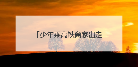 少年乘高铁离家出走，邵阳、衡阳两地车站接力守护出走少年