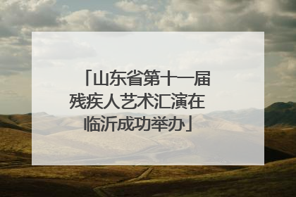 山东省第十一届残疾人艺术汇演在临沂成功举办