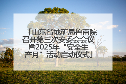 山东省地矿局鲁南院召开第三次安委会会议暨2025年“安全生产月”活动启动仪式