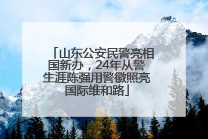 山东公安民警亮相国新办，24年从警生涯陈强用警徽照亮国际维和路