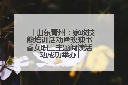 山东青州：家政技能培训活动暨玫瑰书香女职工主题阅读活动成功举办