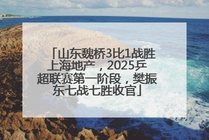 山东魏桥3比1战胜上海地产，2025乒超联赛第一阶段，樊振东七战七胜收官