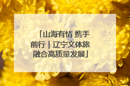山海有情 携手前行｜辽宁文体旅融合高质量发展