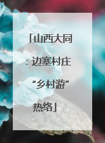 山西大同：边塞村庄“乡村游”热络