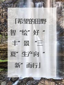 希望的田野智“绘”好“丰”景 “三夏”生产向“新”而行