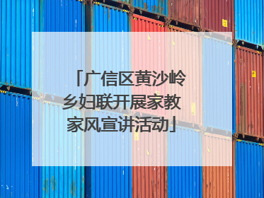 广信区黄沙岭乡妇联开展家教家风宣讲活动