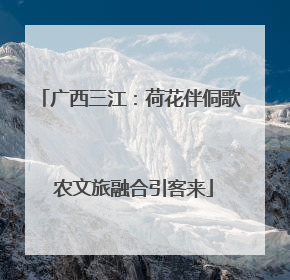 广西三江：荷花伴侗歌 农文旅融合引客来