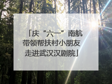 庆“六一”南航带领帮扶村小朋友走进武汉汉剧院
