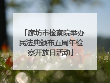 廊坊市检察院举办民法典颁布五周年检察开放日活动