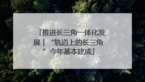 推进长三角一体化发展｜“轨道上的长三角”今年基本建成